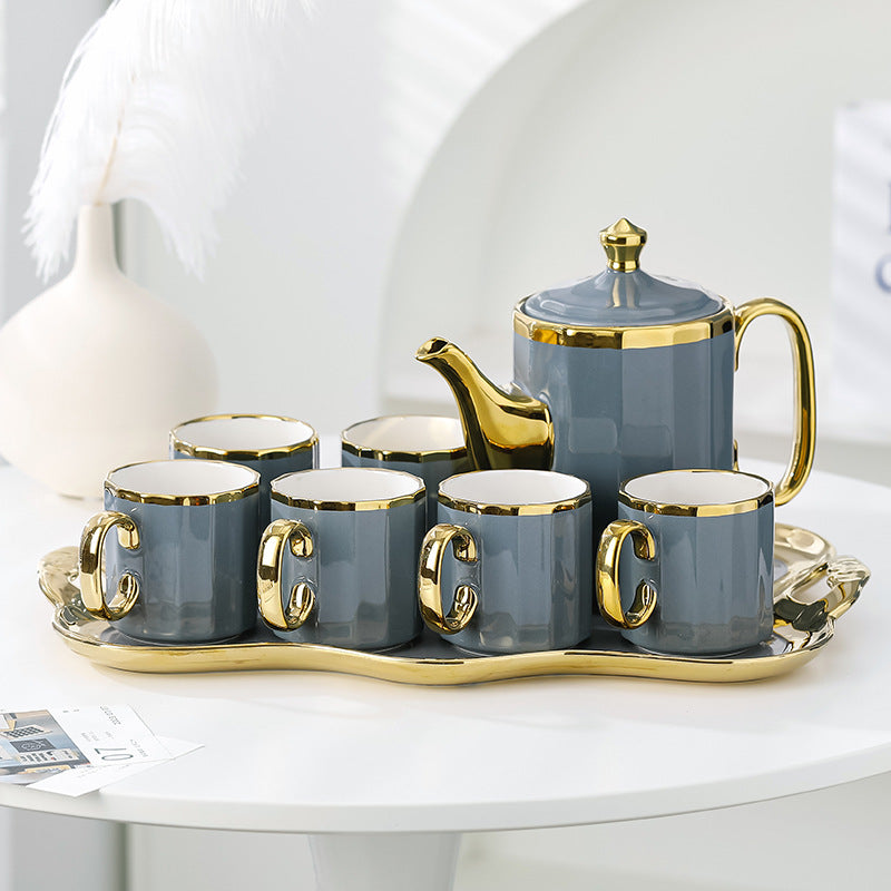 Ceramic water cup light luxury modern kettle set