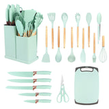 Foreign trade silicone kitchenware 19-piece set non-stick